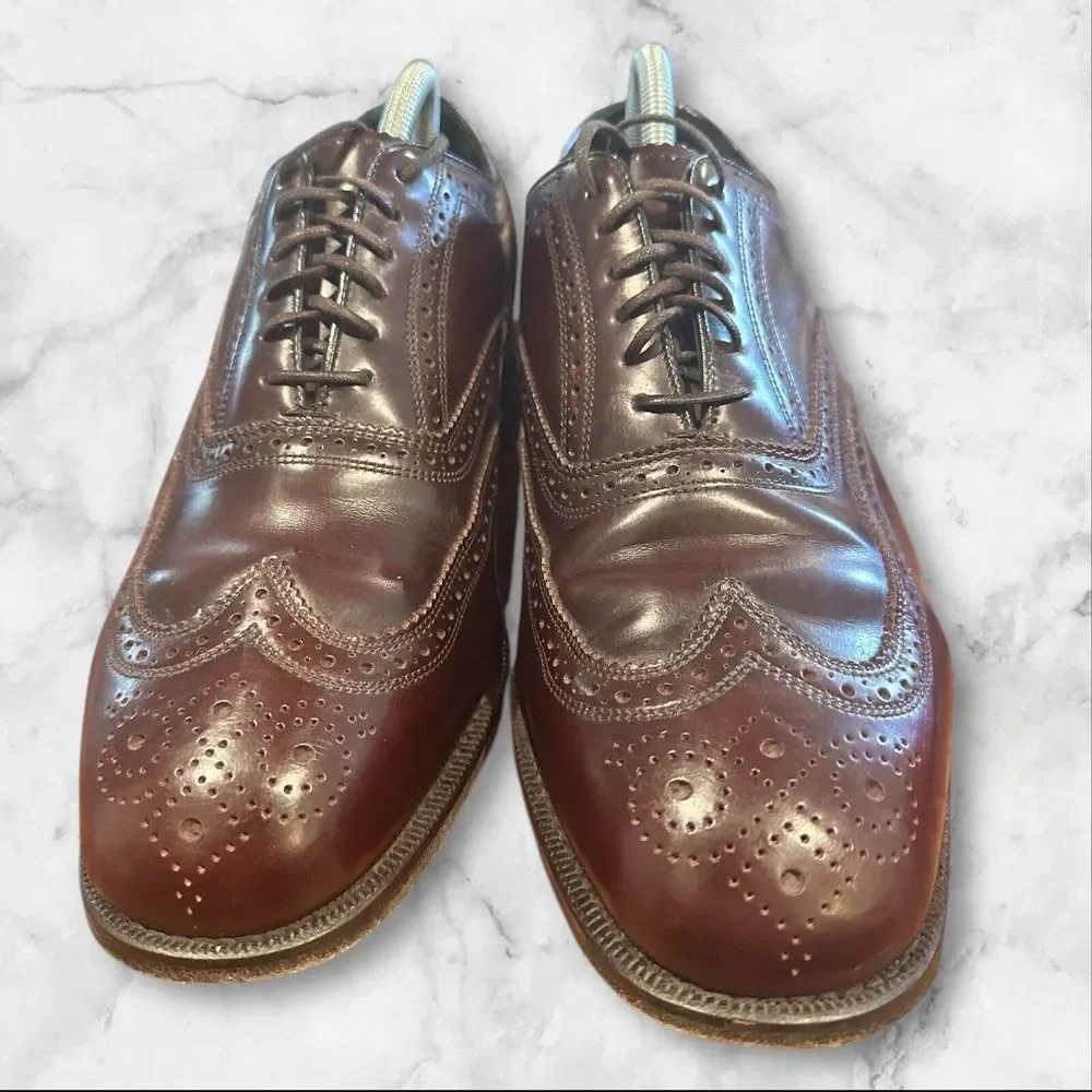 Florsheim 548418‎ Wingtip Oxford Brown Leather Dress Shoes Mens 10